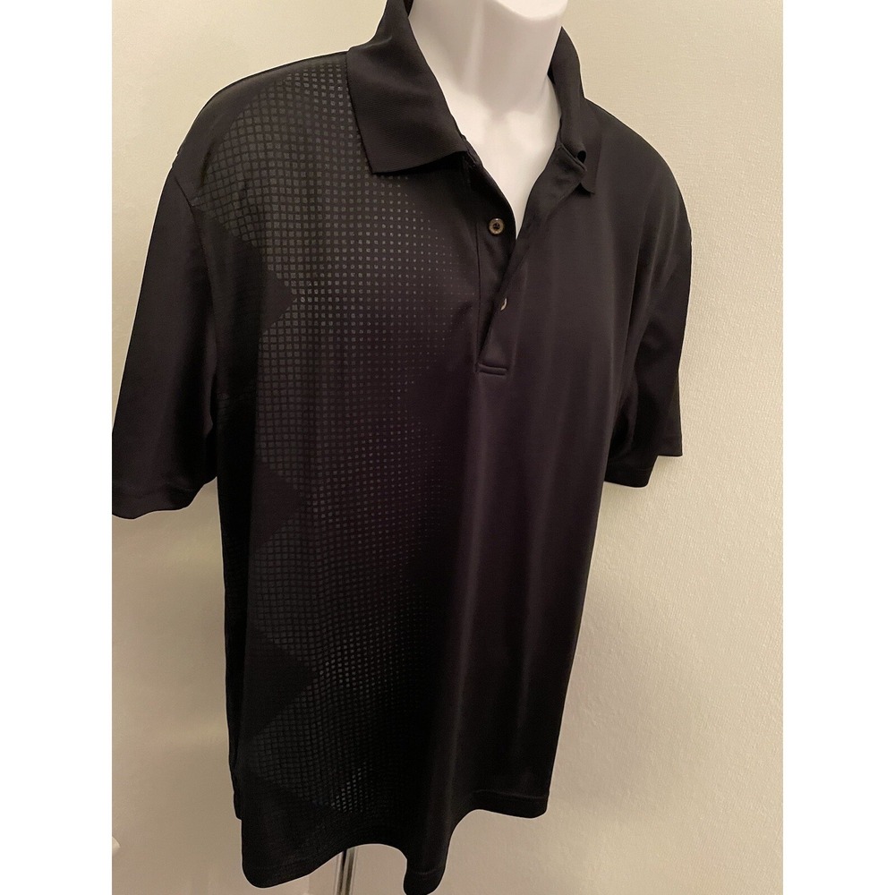 Grand Slam-Men's Golf Polo Shirt-Black Stretch‎ Cool Design Size XL